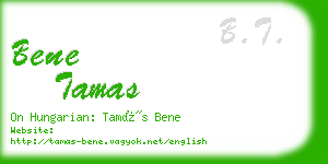 bene tamas business card